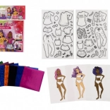 Set creativ designer de modă cu imagini din folie