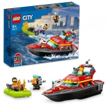 LEGO® City 60373 Barca de salvare a pompierilor și șalupă