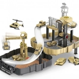 Stație militară cu 2 mașinuțe în rucsac