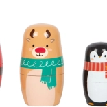 matrioșcă de lemn de Crăciun small foot