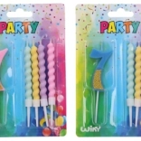 Lumânare de petrecere numărul 7 cu patru lumânări