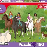 Puzzle Schmidt Schleich excursie în natură 150 piese + figurină