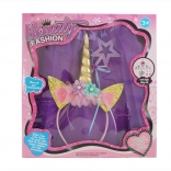 Set costum unicorn pentru copii – fustiță tutu, bentiță și baghetă