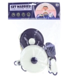 Set de vase de bucătărie pentru copii, 9 piese, albastru-alb