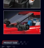 Set de construcție mașină sport roșie 494 piese