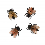 Muște decorative din plastic pentru Halloween, 4 buc