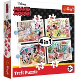 Puzzle 4v1 Minnie și prietenii