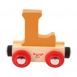 Trenuleț din lemn Bigjigs Rail cu litera L