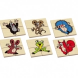 Puzzle din lemn KRTEK cu 6 motive de la DETOA