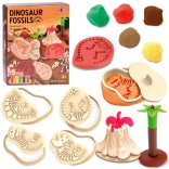 Set de plastilină cu forme și ustensile cu dinozauri