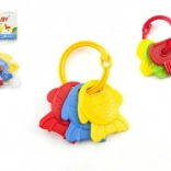 Zornăitoare chei pentru bebeluși – set colorat de brelocuri