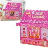 Cort de joacă pentru prințesă Magazin de Înghețată Roz Luminite Stele