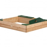 Loc de joacă din lemn AXI cu spațiu de depozitare și copertină