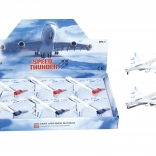 Avion metalic cu mecanism pull-back 14 cm