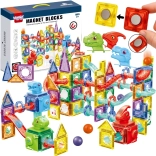 Woopie set de construcție magnetică 3D – pistă educativă cu bile, 170 piese