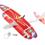 Avion pliabil din polistiren cu încărcare USB