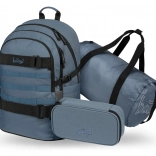 Set de ghiozdane școlare Skate Dust Blue: rucsac, penar, geantă sport