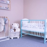 Pătuț pentru copii New Baby Elsa alb–mentă