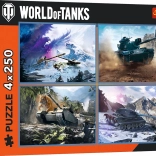 Puzzle Trefl World of Tanks bătălie mare 4×250 piese
