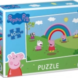 Puzzle Peppa Pig Bucurii curcubeu 60 piese