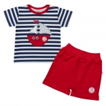 Set de vară pentru copii tricou și pantaloni scurți NEW BABY Marine