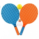 Set de palete de plastic pentru tenis ușor cu minge și coșuleț