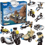 Woopie set de construcție Vehicule de Poliție 8 în 1 STEAM