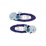 Agrafe de păr cu balenă strălucitoare - 2 buc