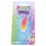 Lumânare de petrecere numărul 7 Stele