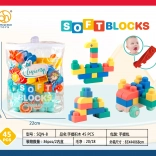 Set de cuburi de construcție moi 45 buc