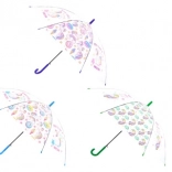 Umbrelă transparentă automată cu unicorni