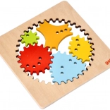 Spirograf din lemn GOKI – set creativ de desen pentru copii