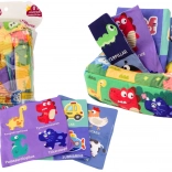 Cutie cu șervețele moi 6 țesături 3 șervețele colorate cu panglică