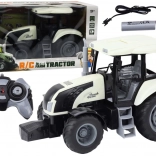 Tractor RC 2.4G cu telecomandă și efecte sonore – alb