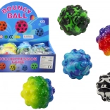 Minge colorată cu bumbi 6,5 cm – jucărie antistres săltăreață și de strâns