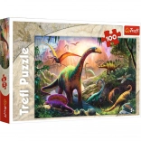 Puzzle dinozauri 100 piese – lumea dinozaurilor Trefl