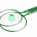 Set de badminton pentru copii – 2 palete și 1 fluturaș, metal/plastic, în săculeț din plasă