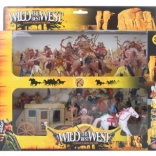 set western pentru copii cu indieni, trăsură și cai