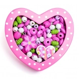 Mărgele pentru înșirat set Inimioară