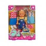 Păpușa Evička cu ținute interschimbabile