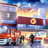 Puzzle 70 de piese – stație de pompieri