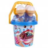 Set de nisip Înghețată – găleată albastră