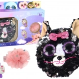 Set pentru fete cu agrafe și portofel Pisicuță