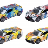 Mașinuță metalică 12 cm cu uși care se deschid și mecanism pull-back