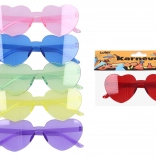 Ochelari de plastic pentru carnaval în formă de inimioare