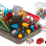 Pistă de curse interactivă cu obstacole pentru mașini cu iluminare și sunete