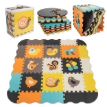 Covoraș puzzle educațional din spumă cu animale 114 × 114 cm, 25 piese