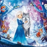 SCHMIDT puzzle Prințesa în pădurea înzăpezită 100 de piese