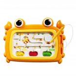 Tablă magnetică Montessori labirint crab portocaliu WOOPIE