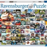 Puzzle Ravensburger 3000 piese – 99 de momente VW Campervan